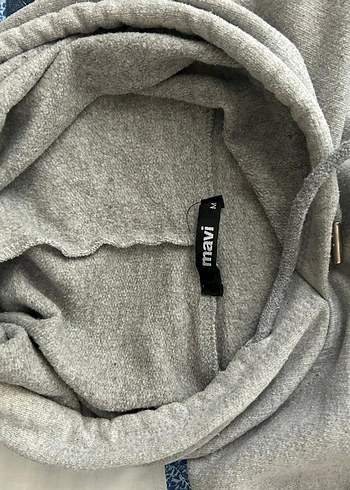m Beden gri Renk Gri Kapüşonlu Uzun Kollu Street Sweatshirt