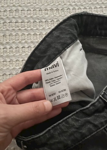 m Beden gri Renk Gri Yılan Desenli Kemerli Mini Kot Etek
