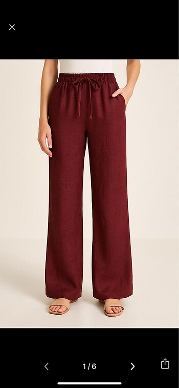 Bordo keten pantolon