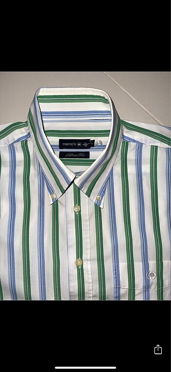 Memos Marka Çizgili Gömlek - Görsel 6