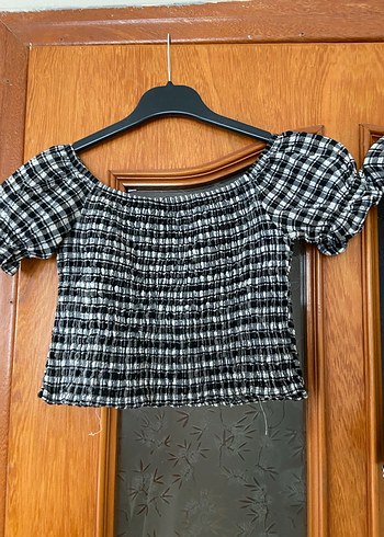 Gri Pileli Kısa Kollu Mini Bluz - Görsel 2