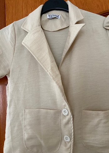 Bej Keten kız Takım - Görsel 2