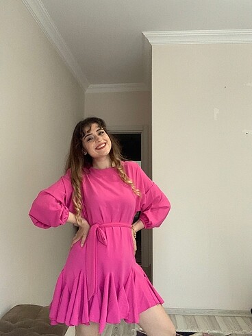 Zara Fuşya elbise