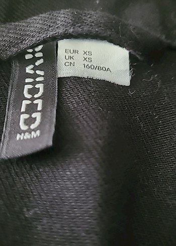 xs Beden Siyah Kadın Denim Ceket, Düğmeli, Normal Boy