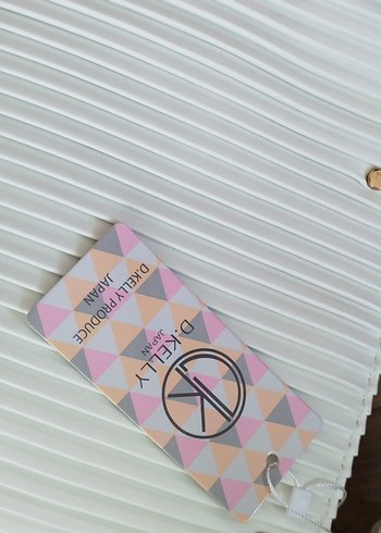 Beyaz Pliseli Kadın Omuz Çantası - Görsel 7