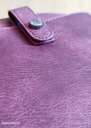 Bordo Suni Deri Çanta Fermuarlı - Görsel 11