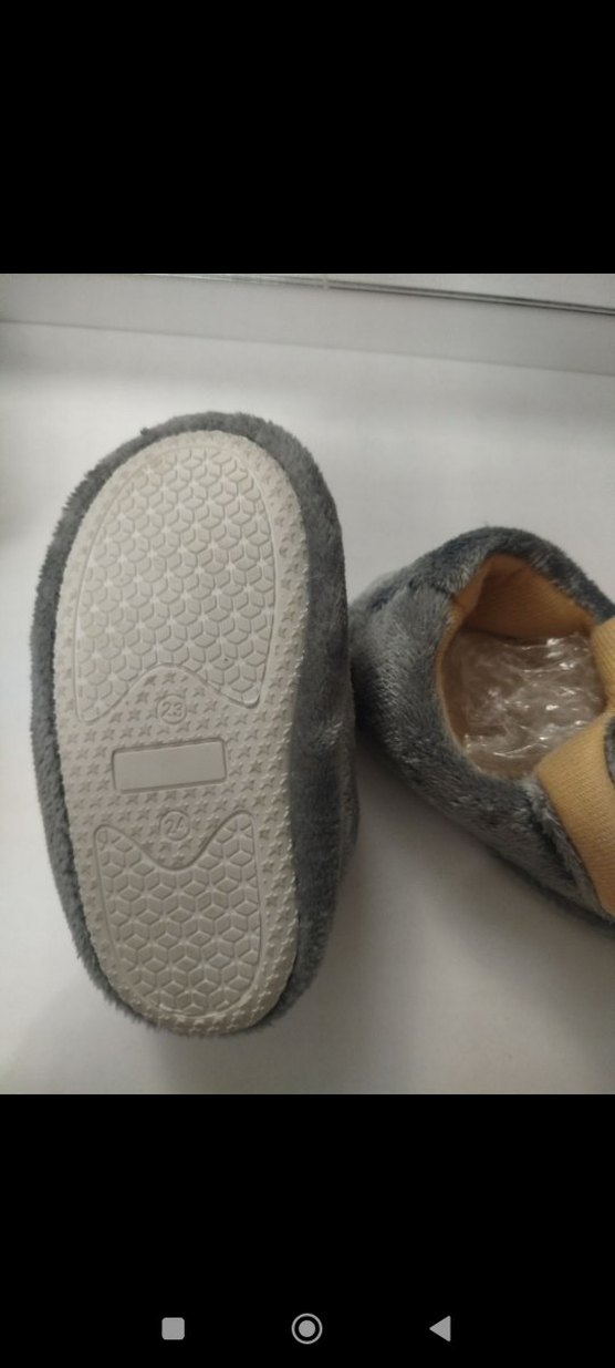 Çocuk Gri Peluş Tavşanlı Ev Terliği - Görsel 2