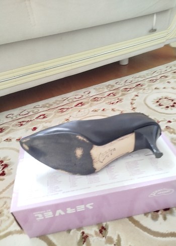 Klasik siyah renk yumurta topuk Ayakkabı - Görsel 3