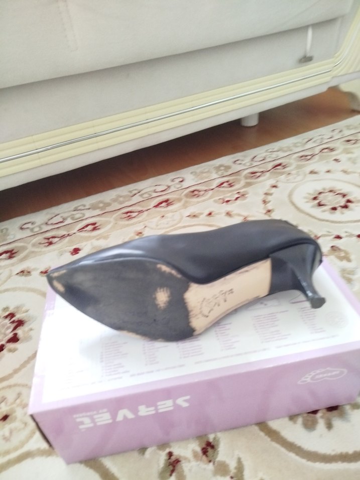 Klasik siyah renk yumurta topuk Ayakkabı - Görsel 3