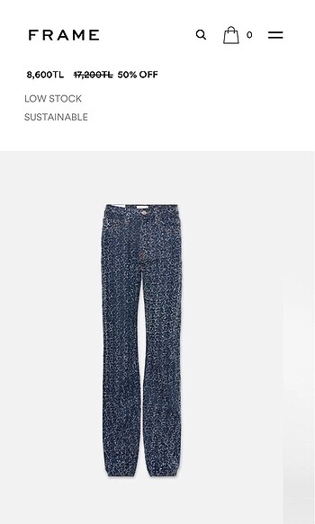 29 Beden Frame Atelier Rigid Denim pantolon
