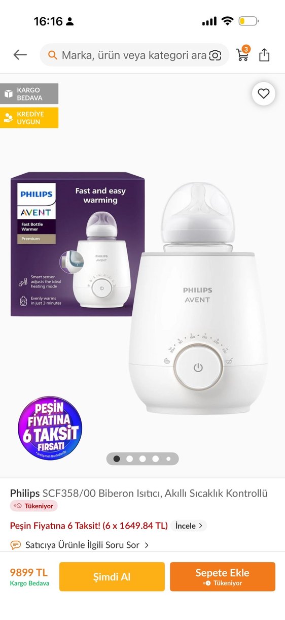 Philips Avent Bebek Şişesi Isıtıcı Beyaz - Görsel 3