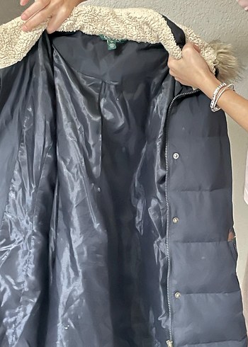 Kadın Siyah Midi Kaban Kürk Detaylı - Görsel 2