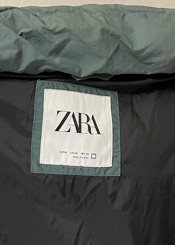 zara puffer yeşil oversıze s/m uygun - Görsel 5