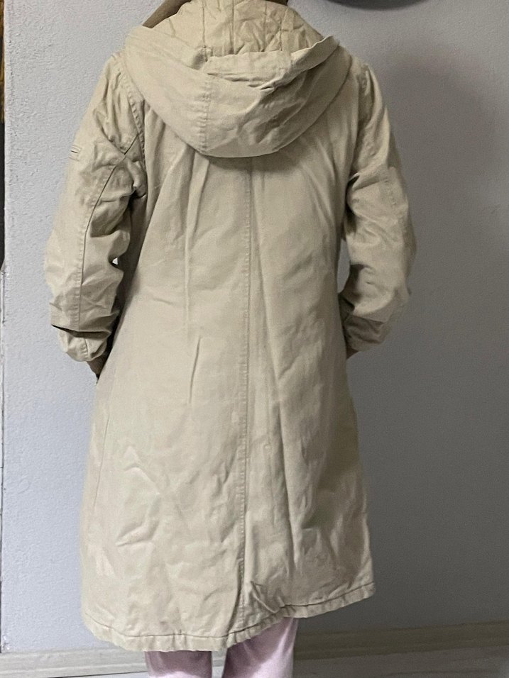 keten uzun içi pamuklu s/m uyumlu mont kaban parka - Görsel 4