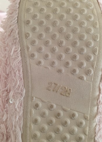 Kızlar için Pembe Sıcak Peluş Ev Terliği - Görsel 3