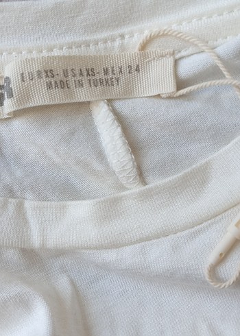 Beyaz Keten Midi Elbise - Görsel 4