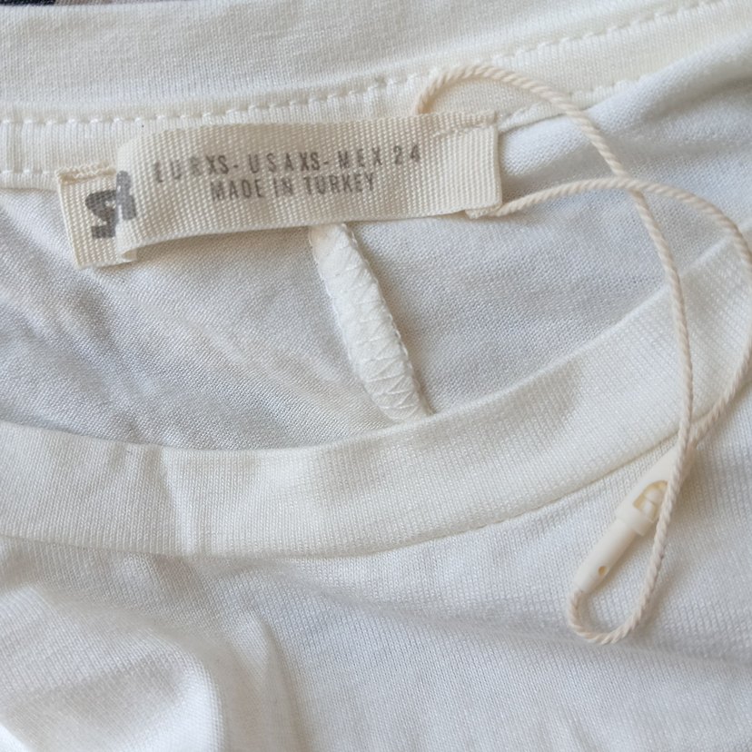 Beyaz Keten Midi Elbise - Görsel 4