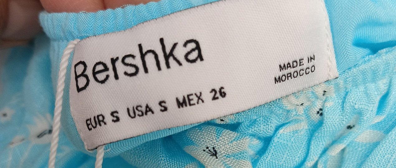 Mavi Bohem Uzun Elbise V Yaka Düğmeli - Görsel 3