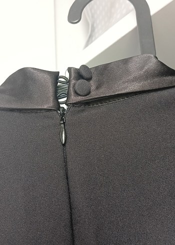 Siyah Kadın Uzun Kollu Düğmeli Takım tulumba - Görsel 5