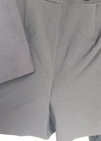 Siyah Kadın Uzun Kollu Düğmeli Takım tulumba - Görsel 4