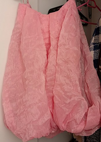 Pembe Midi Hamile Keten Etek - Görsel 2