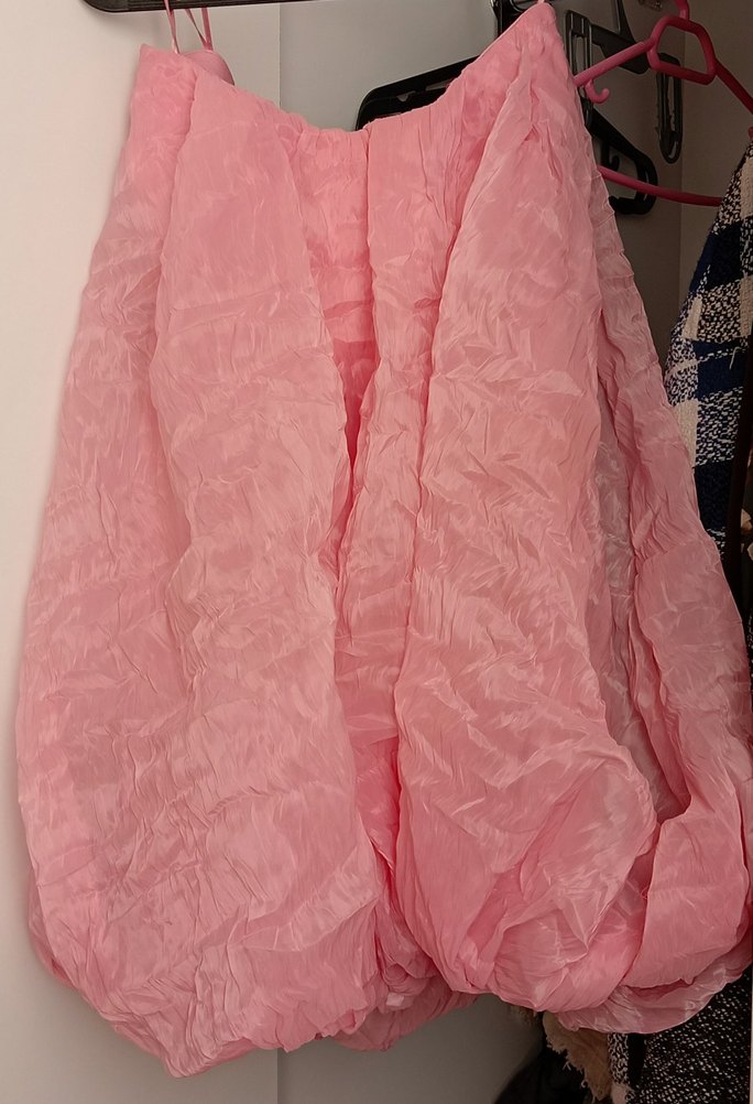 Pembe Midi Hamile Keten Etek - Görsel 2