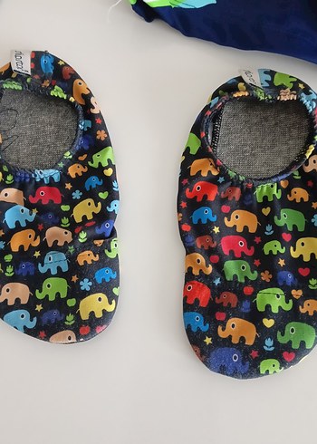 Erkek Renkli Baskılı Mayo ve Deniz Ayakkabısı - Görsel 5