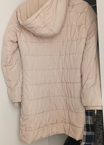 Bej kız çocuk Midi Kışlık Mont - Görsel 3