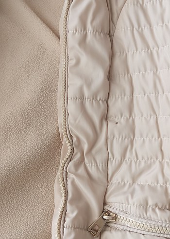 Bej kız çocuk Midi Kışlık Mont - Görsel 5