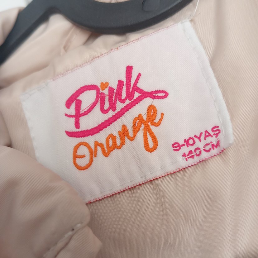 Bej kız çocuk Midi Kışlık Mont - Görsel 4