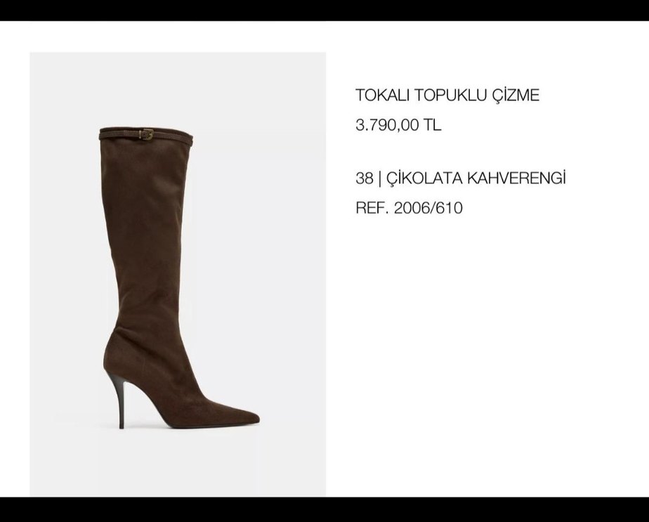 Kahverengi Süet Stiletto Dizüstü Bot - Görsel 2