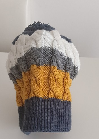 Çok Renkli Örgü Kadın Bere - Görsel 3