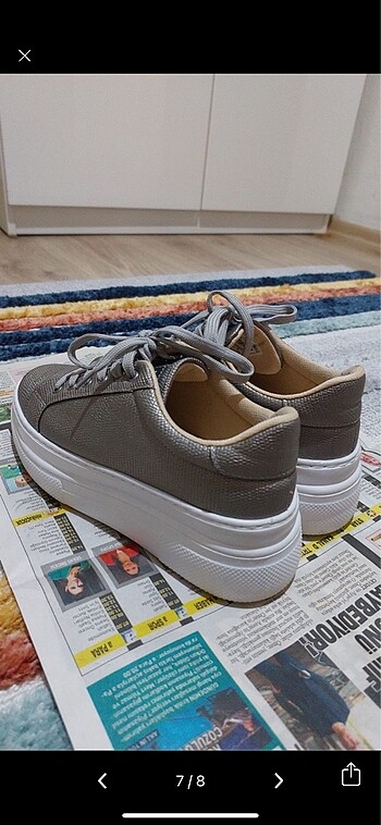 37 Beden inci şık sneaker spor ayakkabı