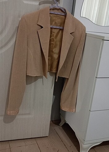 Crop ceket