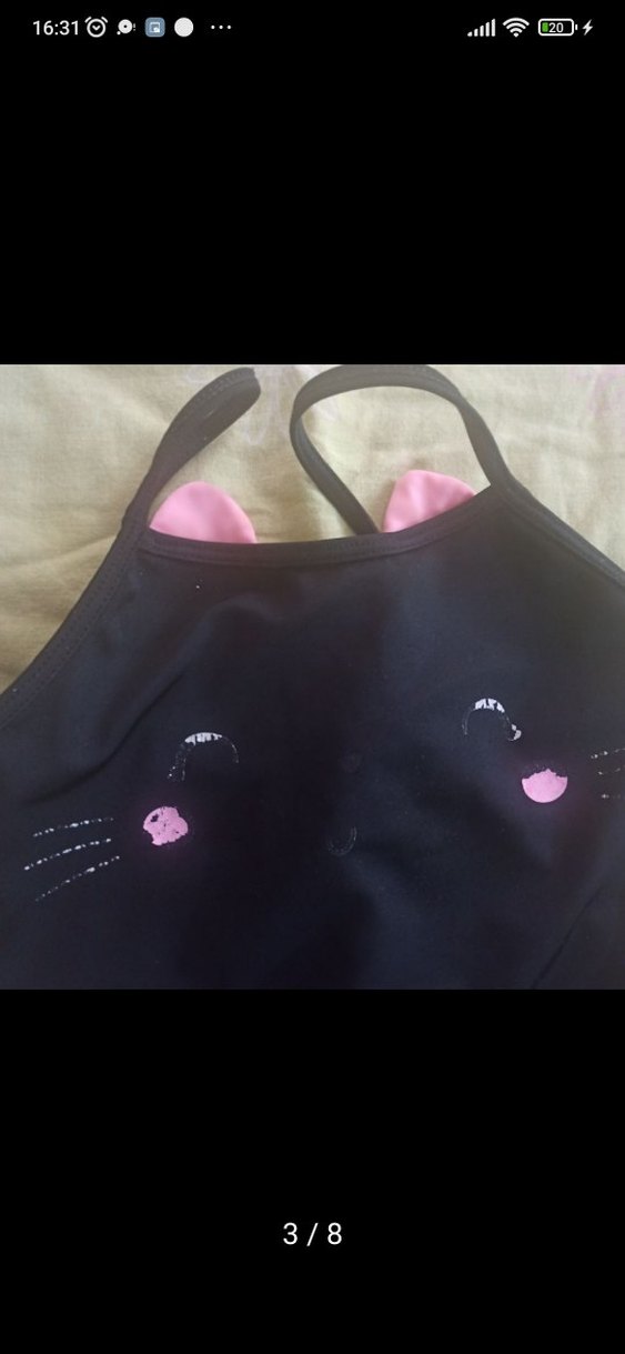 Kedi Desenli Siyah Goth Mayo - Görsel 3