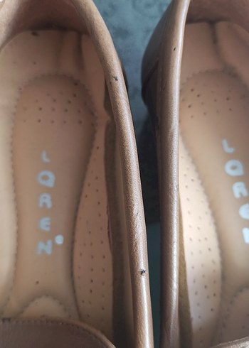 Kahverengi Deri Kadın Dolgu Topuklu Ayakkabı - Görsel 3