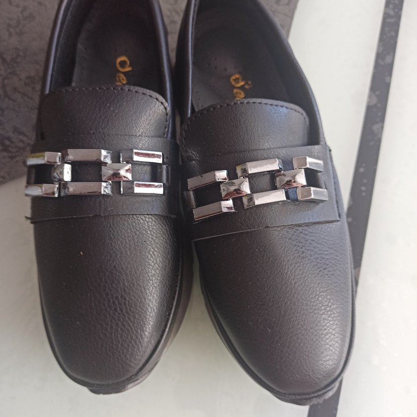 Kahverengi Deri Kemerli Ayakkabı - Görsel 2