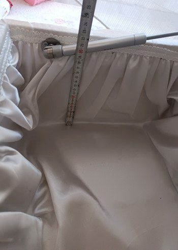 Beyaz Kabartmalı Klasik Düğün Aksesuar Seti - Görsel 11