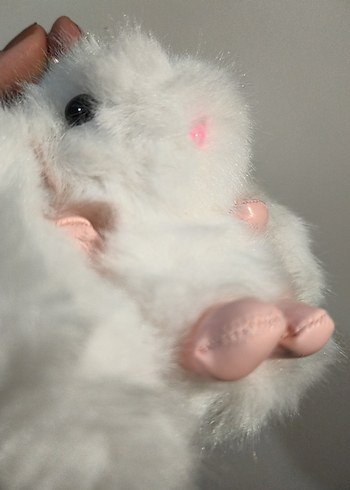 Beyaz Peluş Tavşan Çanta süsü - Görsel 4