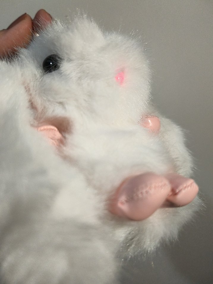 Beyaz Peluş Tavşan Çanta süsü - Görsel 4