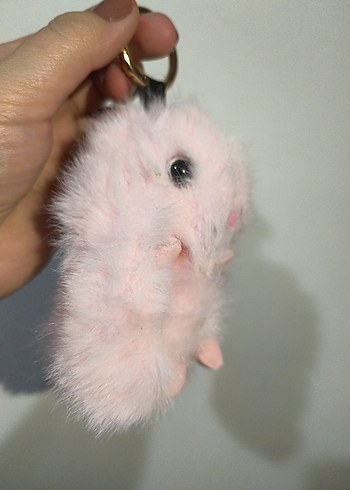 Pembe Peluş Tavşan Çanta süsü - Görsel 2