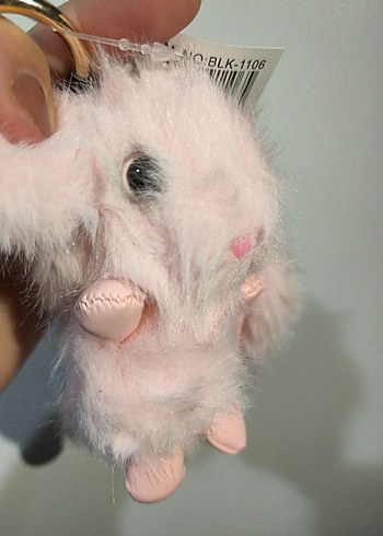 Pembe Peluş Tavşan Çanta süsü - Görsel 5