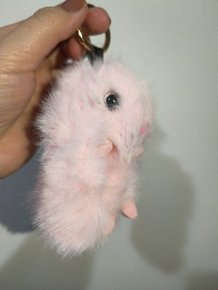 Pembe Peluş Tavşan Çanta süsü - Görsel 2