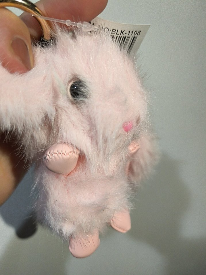 Pembe Peluş Tavşan Çanta süsü - Görsel 5