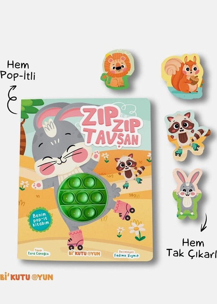 BENİM POP-İT KİTABIM ZIP ZIP TAVŞAN - Görsel 2