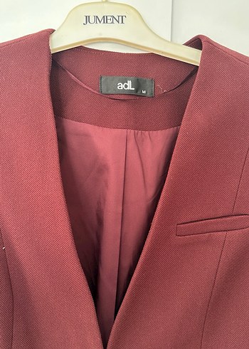 Bordo Düğmeli Kadın Blazer Ceket - Görsel 3