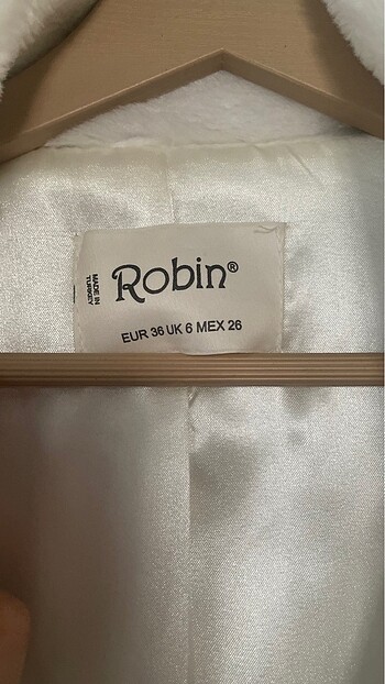 s Beden Robin kürk / peluş ceket / mont