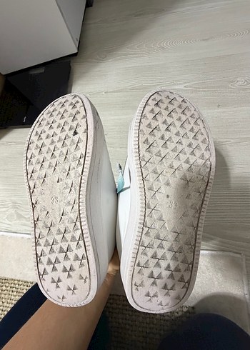 Kız Çocuk Bağcıklı Beyaz Sneakers - Görsel 8