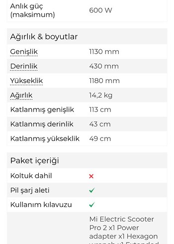 Xiaomi Mi Pro 2 Elektrikli Scooter Siyah - Görsel 9