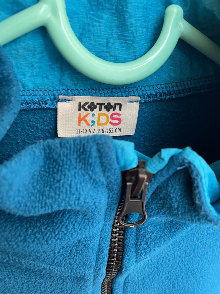 Koton Erkek Çocuk Mavi Yarım Fermuarlı Sweatshirt - Görsel 2